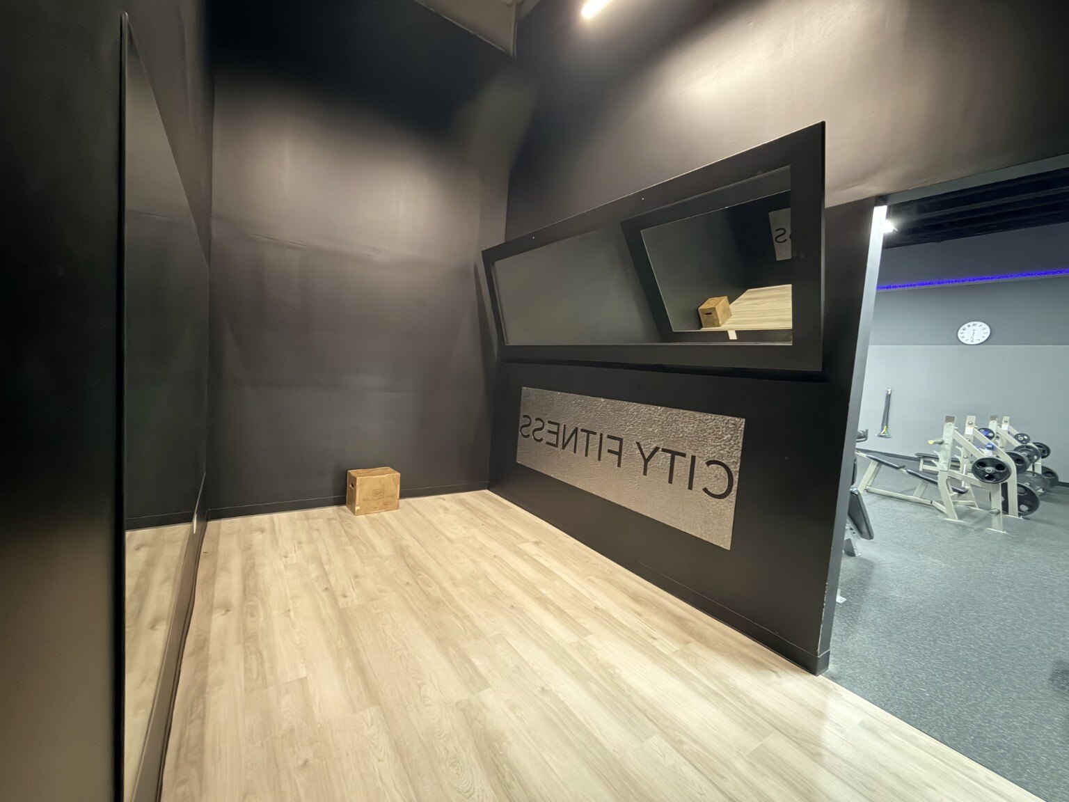 Updated City Fitness front desk and reception area